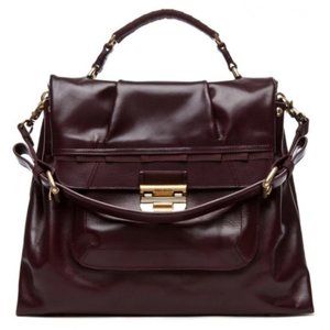 Nina Ricci Liane Raisin Lambskin Bag